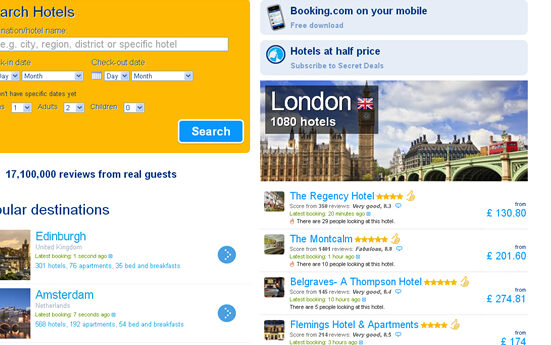 booking.com flights and hotel