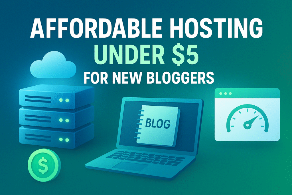 Affordable Hosting Plans Under $5 for New Bloggers