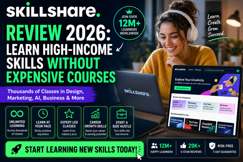 Skillshare Review 2026: Is Skillshare Worth It? Why Millions of Creators, Freelancers, and Professionals Are Learning New Skills Faster Than Ever