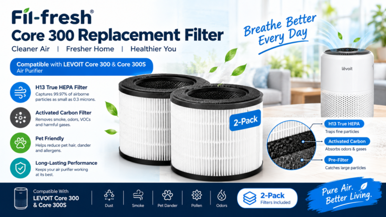 Fil-fresh Core 300 Replacement Filter 2-Pack Review (2026): A Budget-Friendly H13 HEPA Upgrade for Your LEVOIT Core 300 or 300S